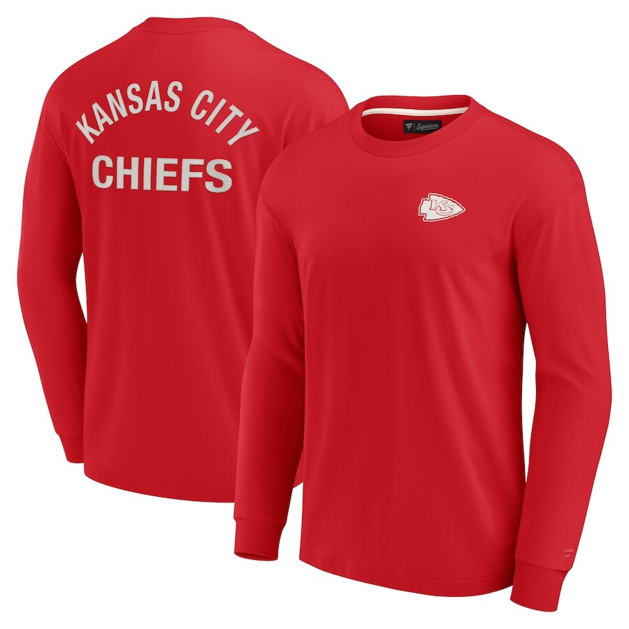 

Футболка с длинным рукавом Fanatics Signature Kansas City Chiefs, красный