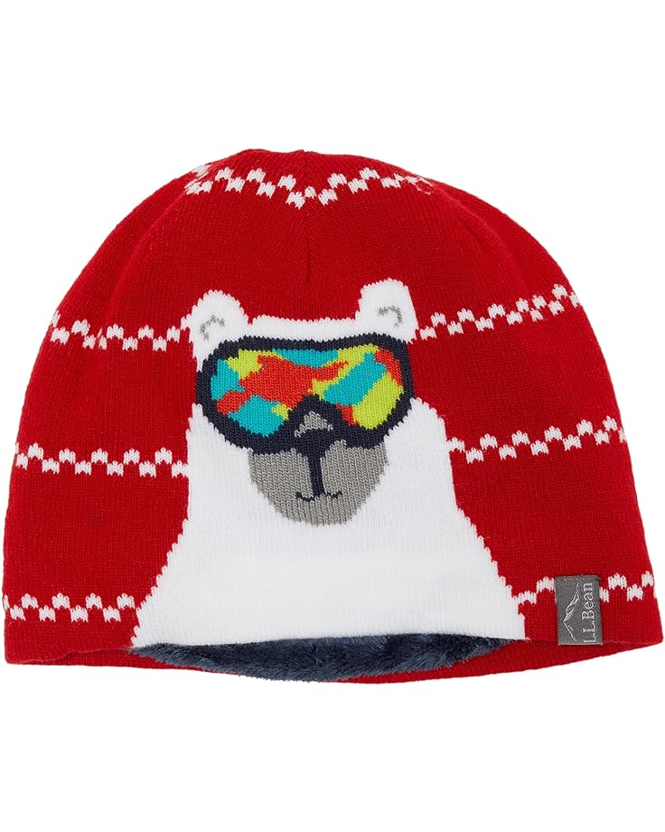 Шапка L.L.Bean Kid’s Graphic Beanie, цвет Dark Red/Bear