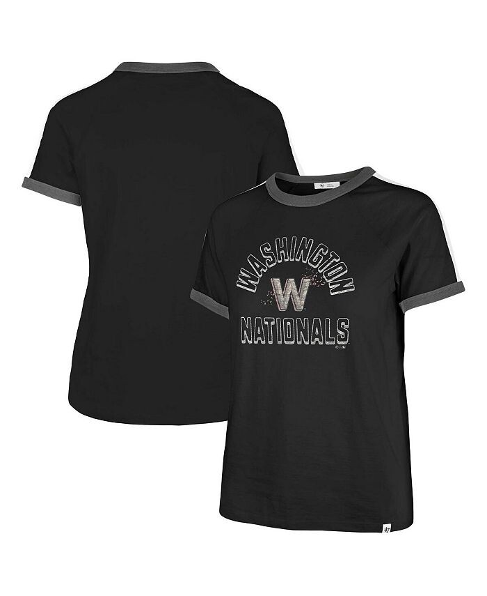 

Черная женская футболка Washington Nationals City Connect Sweet Heat Peyton '47 Brand, черный