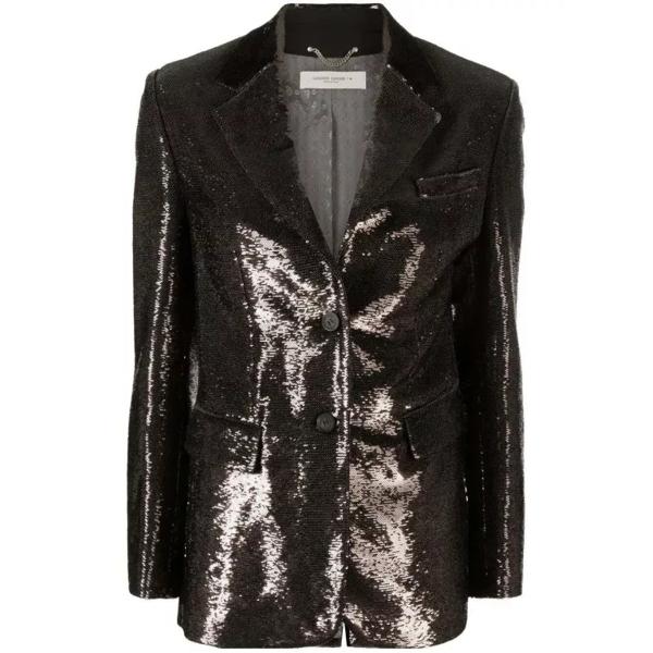 

Куртка single-breasted sequin blazer Golden Goose, коричневый