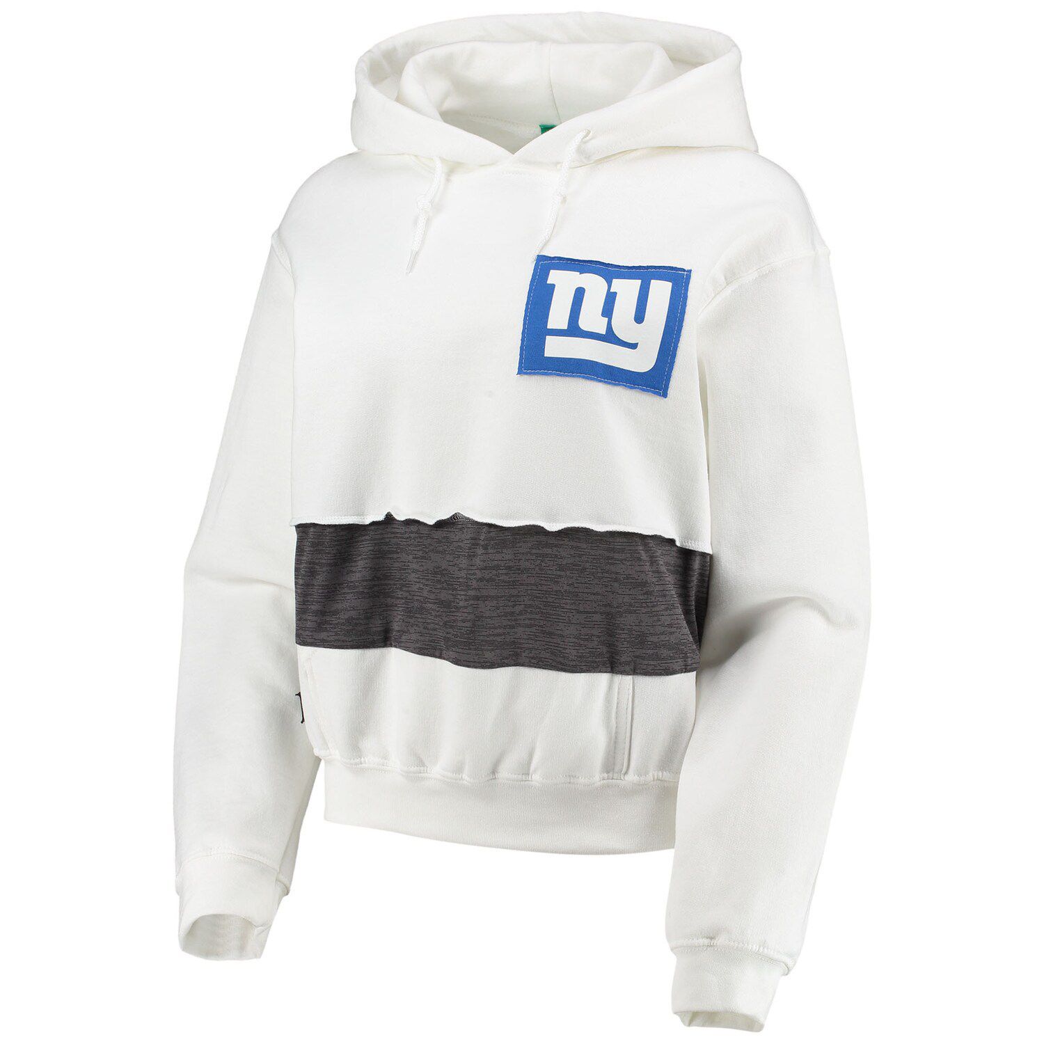 цена Женский укороченный пуловер с капюшоном белого цвета с капюшоном Refried Apparel New York Giants