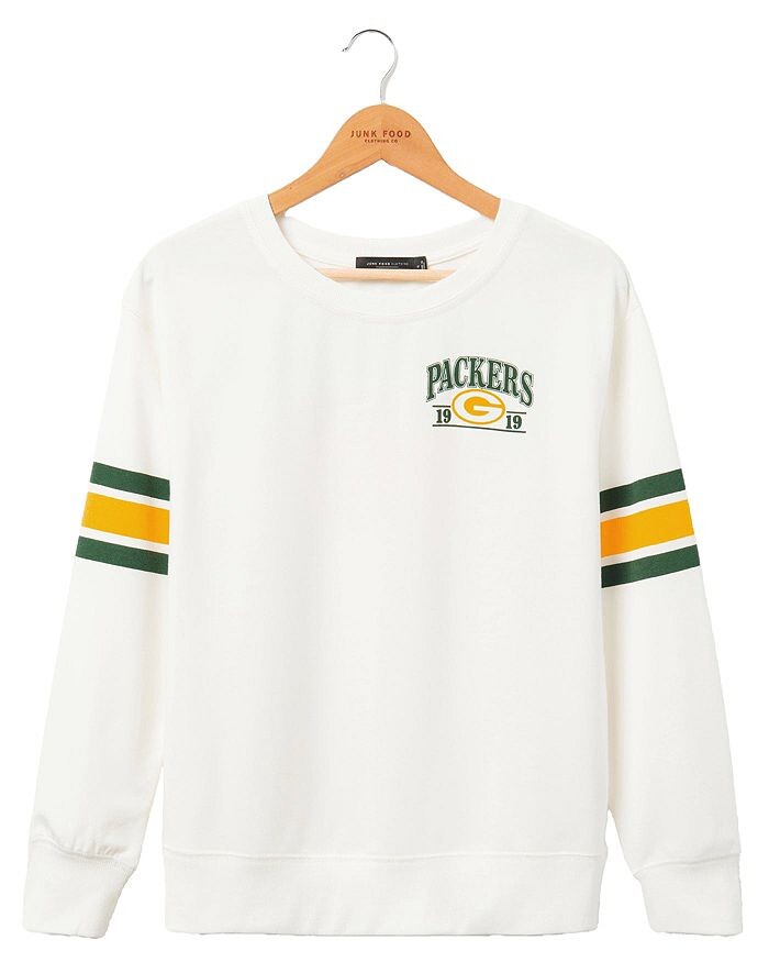 

Лонгслив женский Women's NFL Green Bay Packers Kickoff Crew Junk Food Clothing, белый