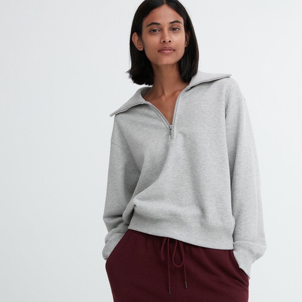 

Женская толстовка Uniqlo на полумолнии, серый