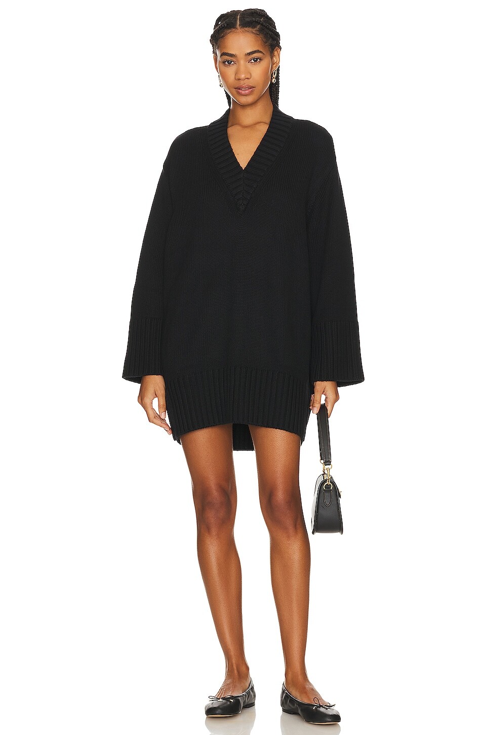 

Платье GRLFRND Roho V Neck Sweater, черный