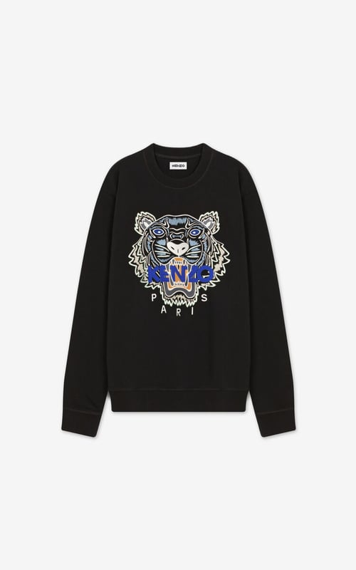 

Худи с вышивкой Tiger Kenzo, черный