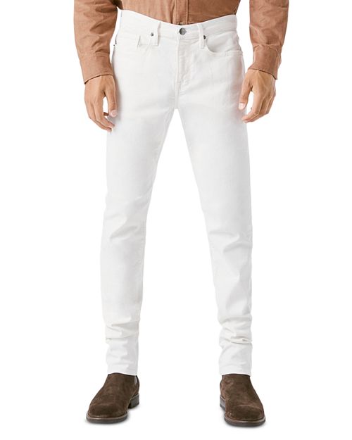 Белые джинсы узкого кроя L'Homme FRAME, цвет White цена и фото