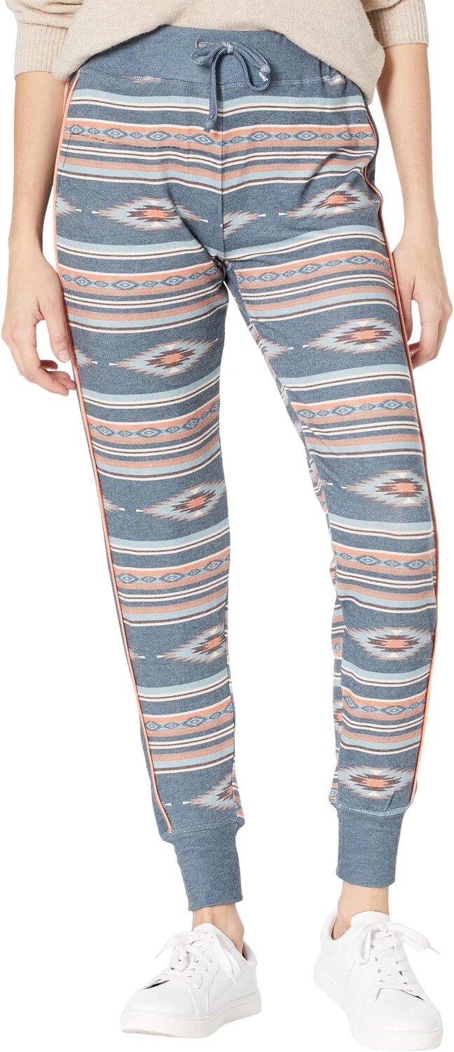 

Брюки Rock and Roll Cowgirl Heathered Aztec Print Jogger Pants 78-2351, индиго