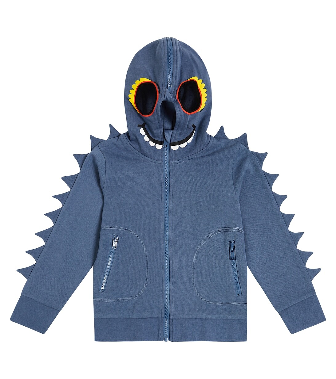 

Худи на молнии из хлопкового джерси Stella McCartney Kids, синий