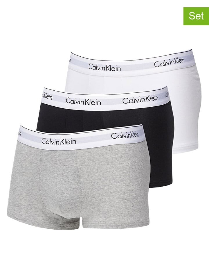 

Боксеры CALVIN KLEIN UNDERWEAR 3er Set, цвет weiß/hellgrau/schwarz
