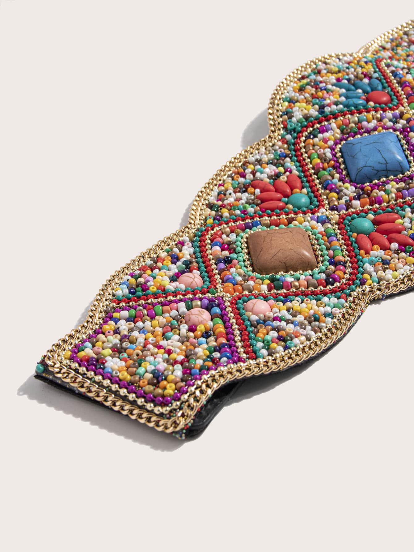 1 шт. женский цветной блок из бисера декор богемный эластичный пояс для украшения платья, многоцветный