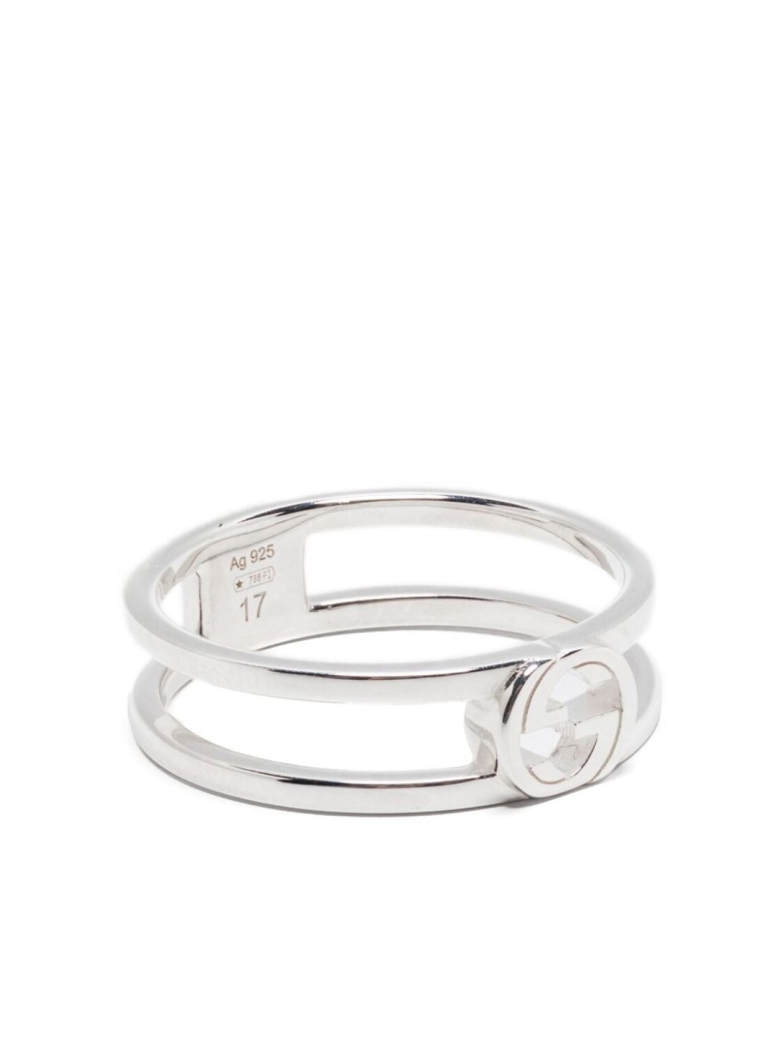 

Серебряное кольцо с логотипом Interlocking G Gucci, серебряный