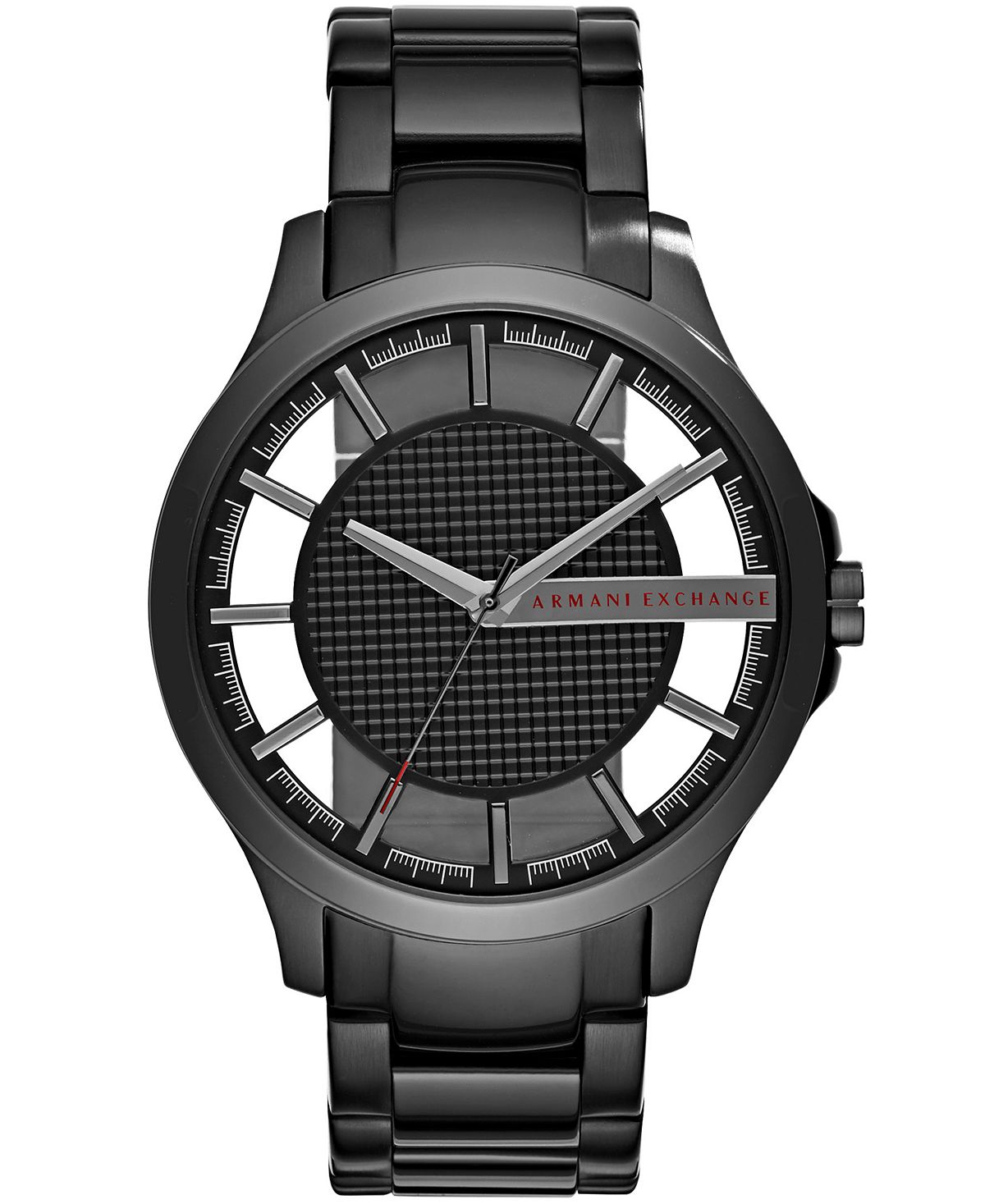 цена Мужские часы-браслет из нержавеющей стали черного цвета, 46 мм Armani Exchange