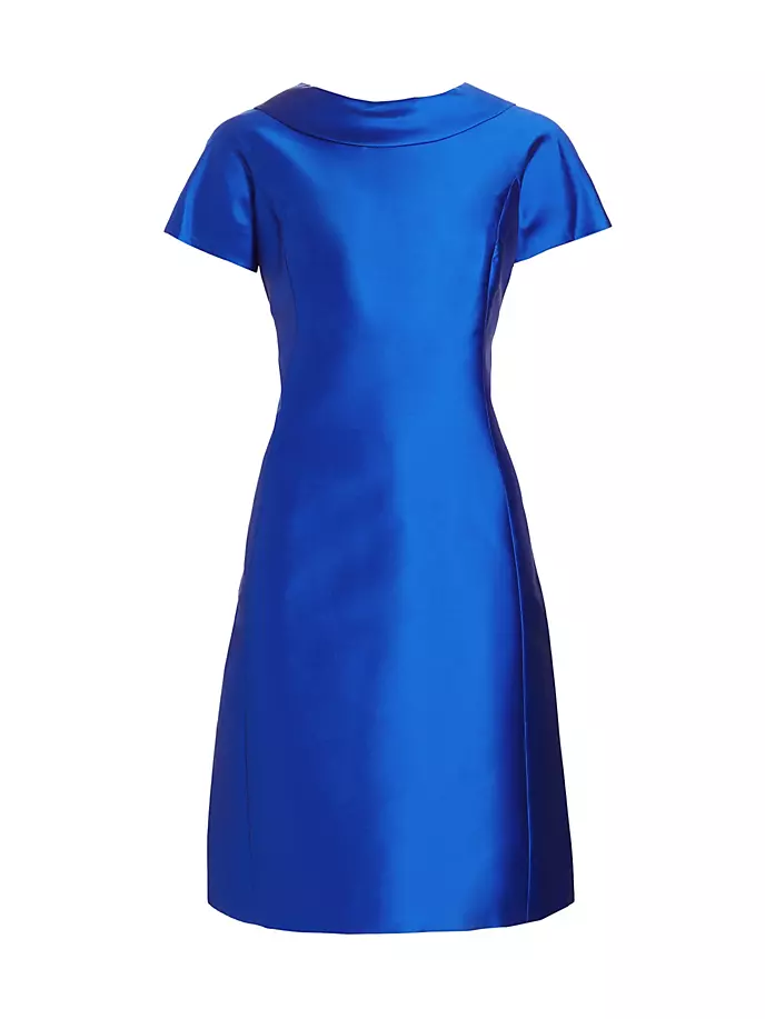 Платье-трапеция Gazar с высоким воротником и воротником-стойкой Teri Jon By Rickie Freeman, синий terry teri dark blue rising