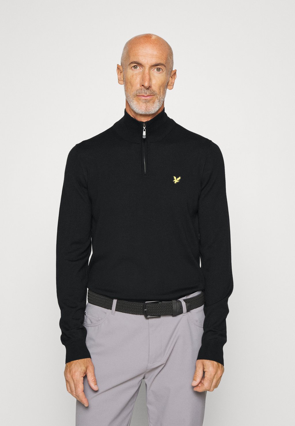 

Свитер Молния CORE 1/4 Lyle & Scott, угольно-черный