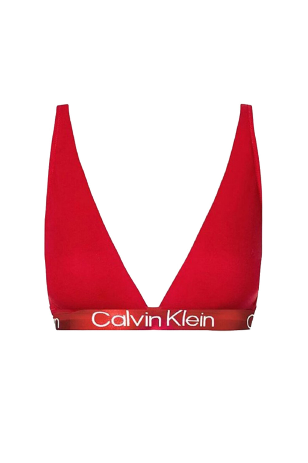 

СПОРТИВНЫЙ БЮстгальтер ЖЕНСКИЙ, ОДНОЦВЕТНЫЙ, С ЛОГОТИПОМ Calvin Klein, красный