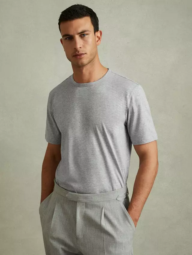

Футболка Reiss Caspian Short Sleeve, цвет grey/melange