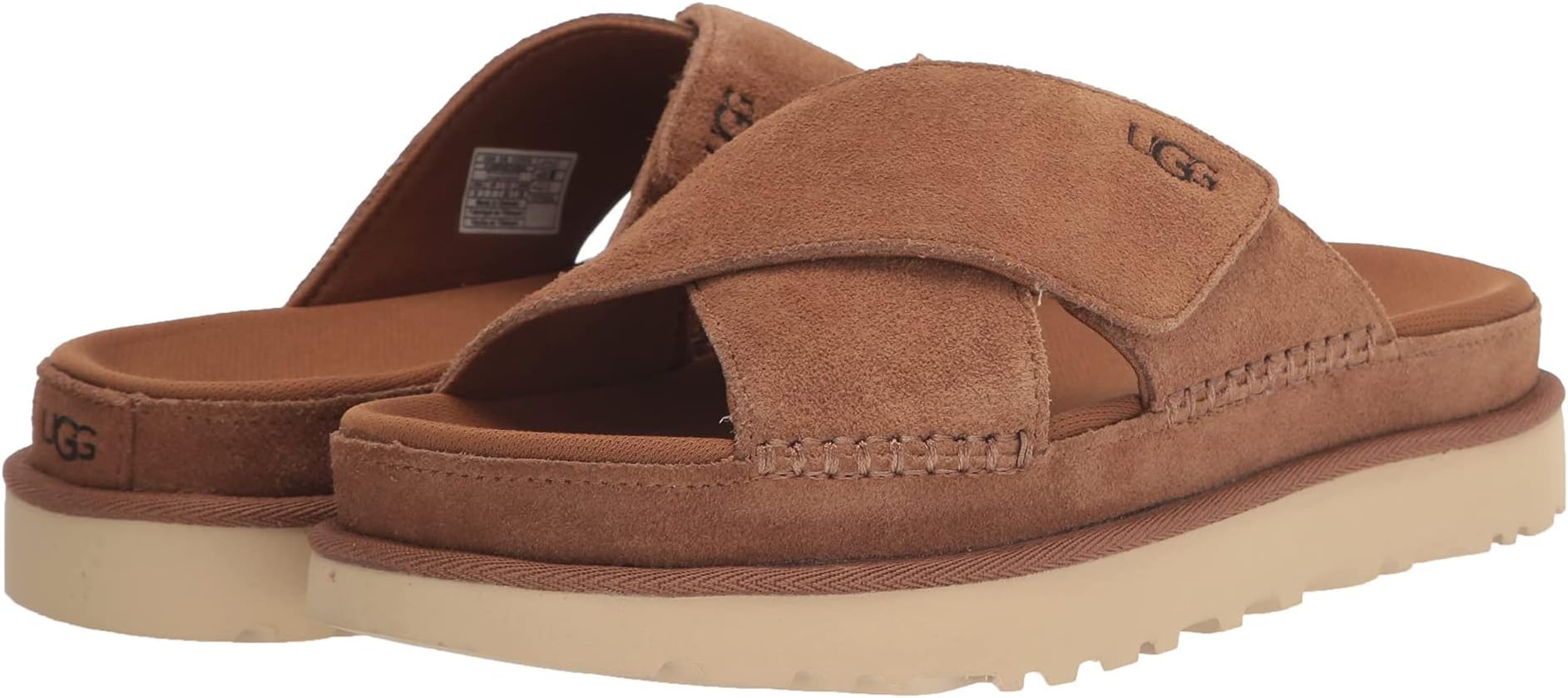 

Сандалии на плоской подошве Goldenstar Cross Slide UGG, цвет Chestnut