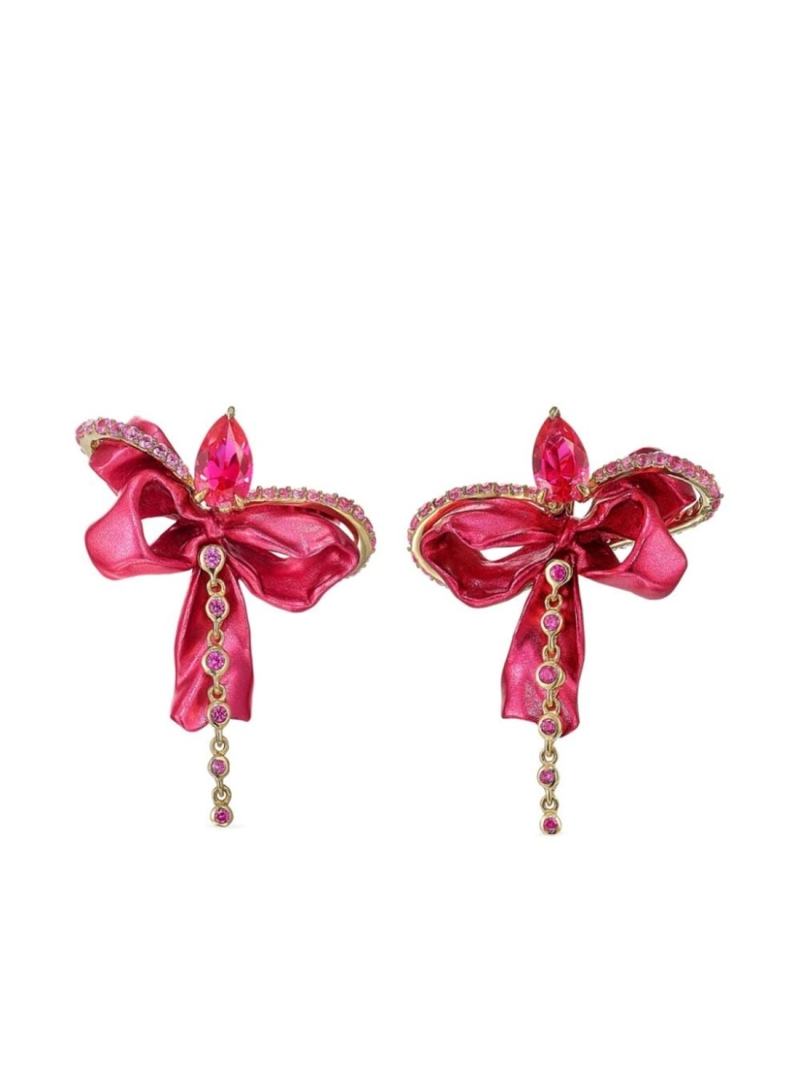 

Серьги Cupid's Bow из желтого золота с сапфирами и рубинами Anabela Chan, красный