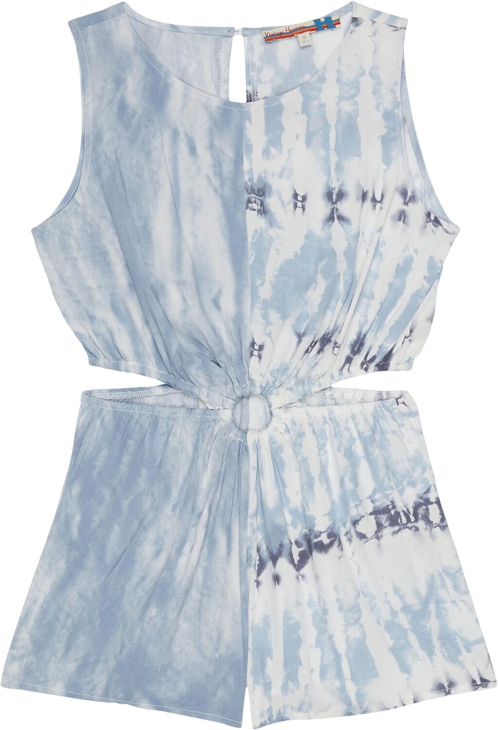 

Комбинезон Vintage Havana Stripey Tie-Dye Cutout Tank Top Romper, цвет Blue Bell