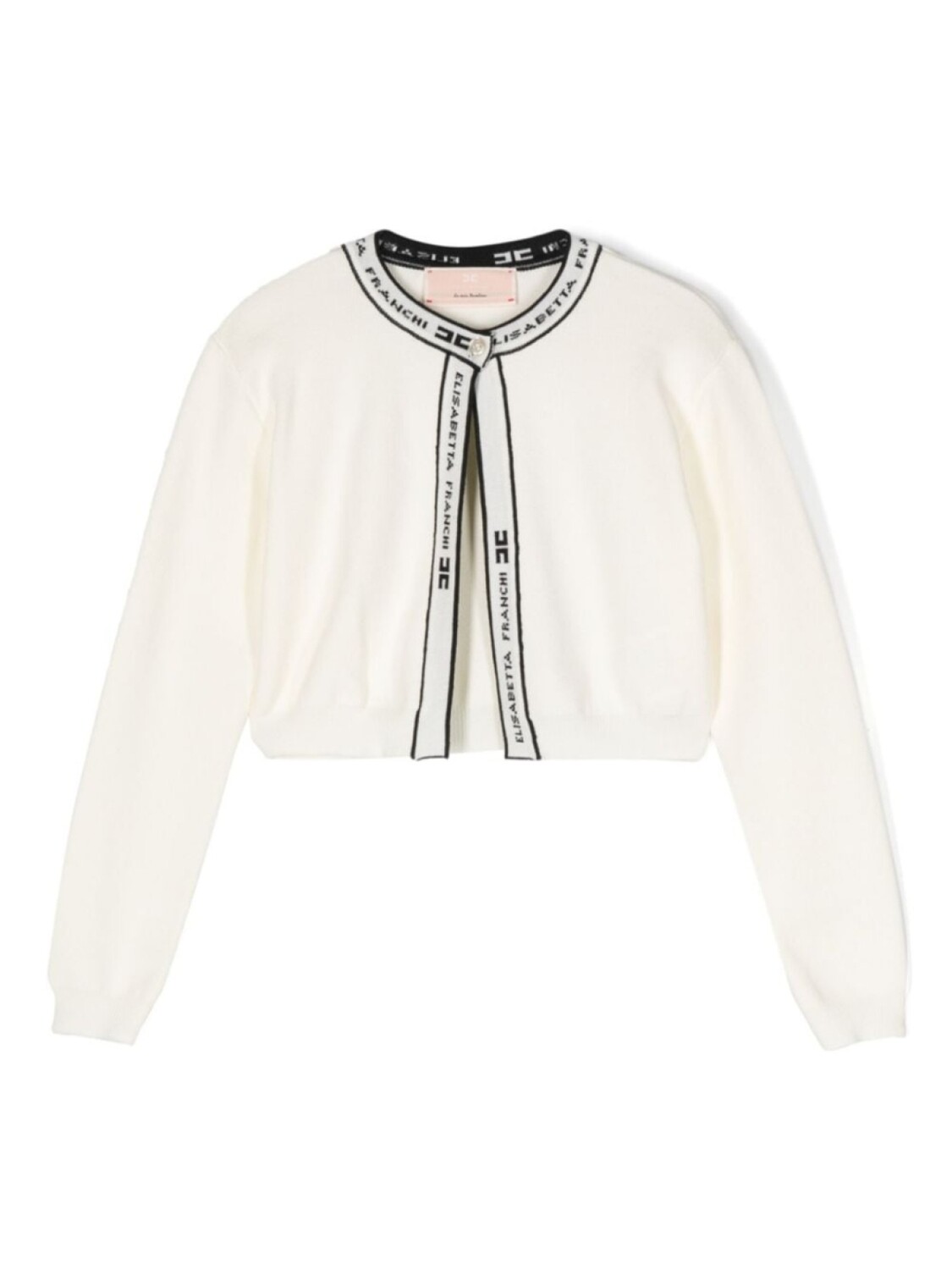 

Elisabetta Franchi La Mia Bambina кардиган с логотипом, нейтральный цвет