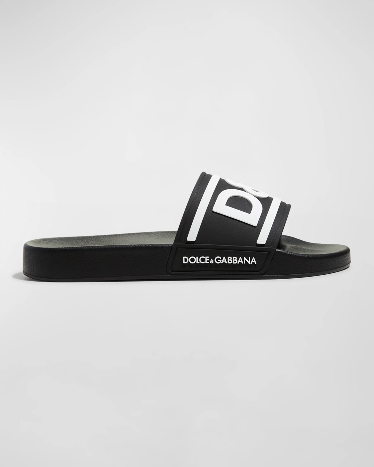 

Мужские шлепанцы для бассейна с логотипом Dolce&Gabbana, цвет Black/White