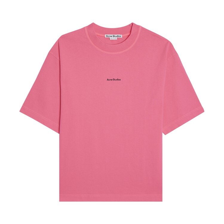 

Футболка Acne Studios Logo 'Neon Pink', розовый