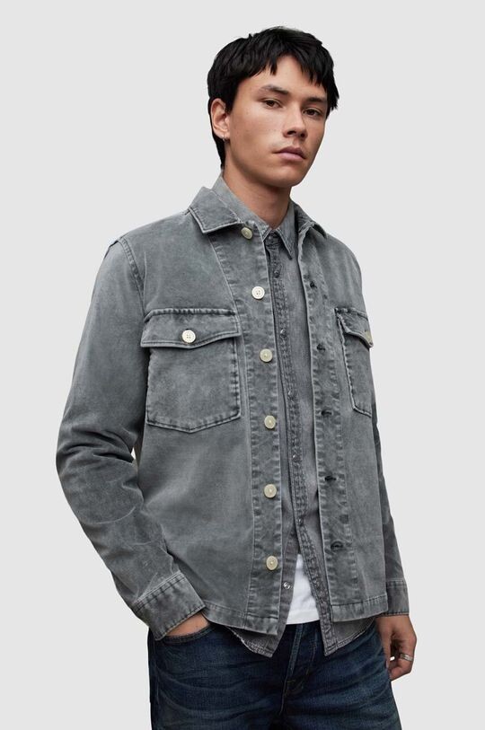 

Хлопковая рубашка Harrier AllSaints, синий