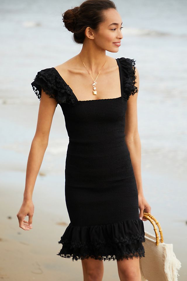 Мини-платье Peixoto Belle, черный цена и фото