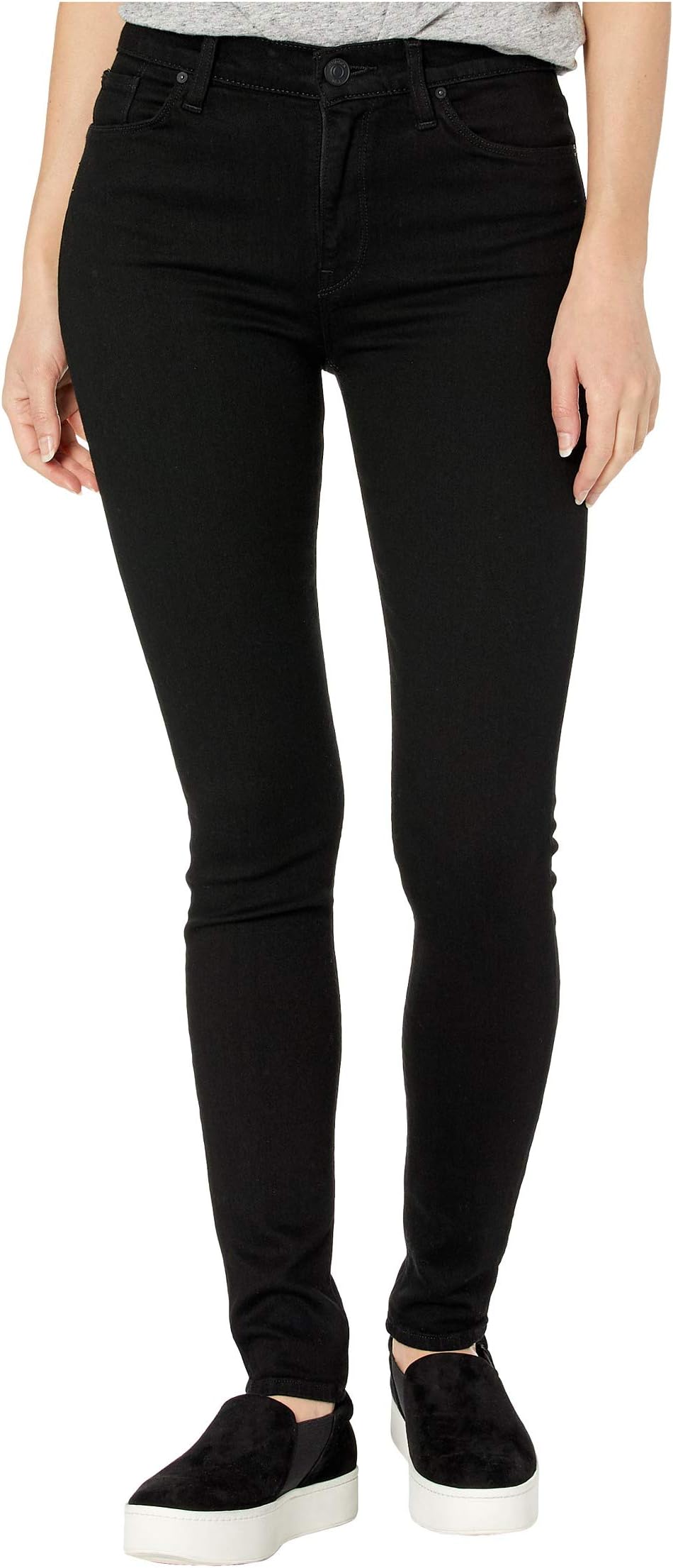 цена Джинсы Barbara High-Waist Super Skinny in Black Hudson Jeans, черный