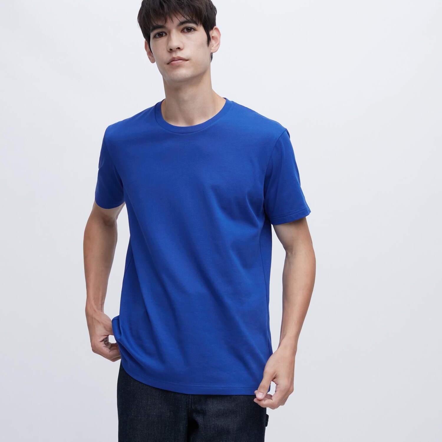 

Футболка Uniqlo с коротким рукавом и круглым вырезом, синий