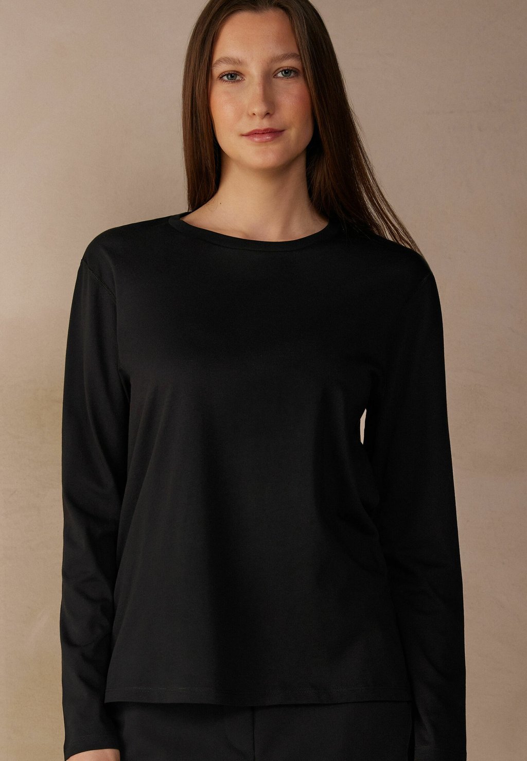 Блузка с длинными рукавами Intimissimi, черный