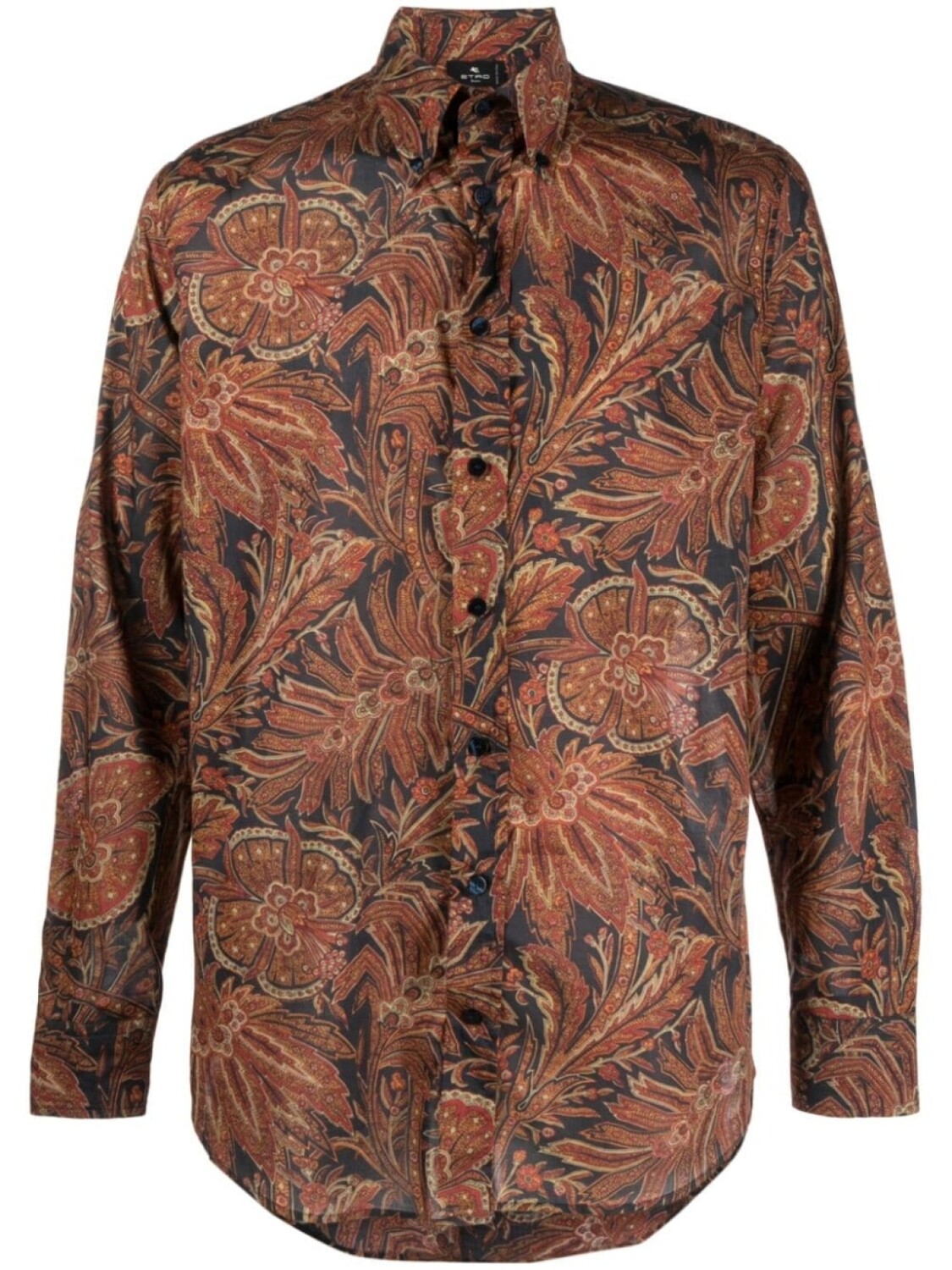 

ETRO рубашка с цветочным узором, коричневый