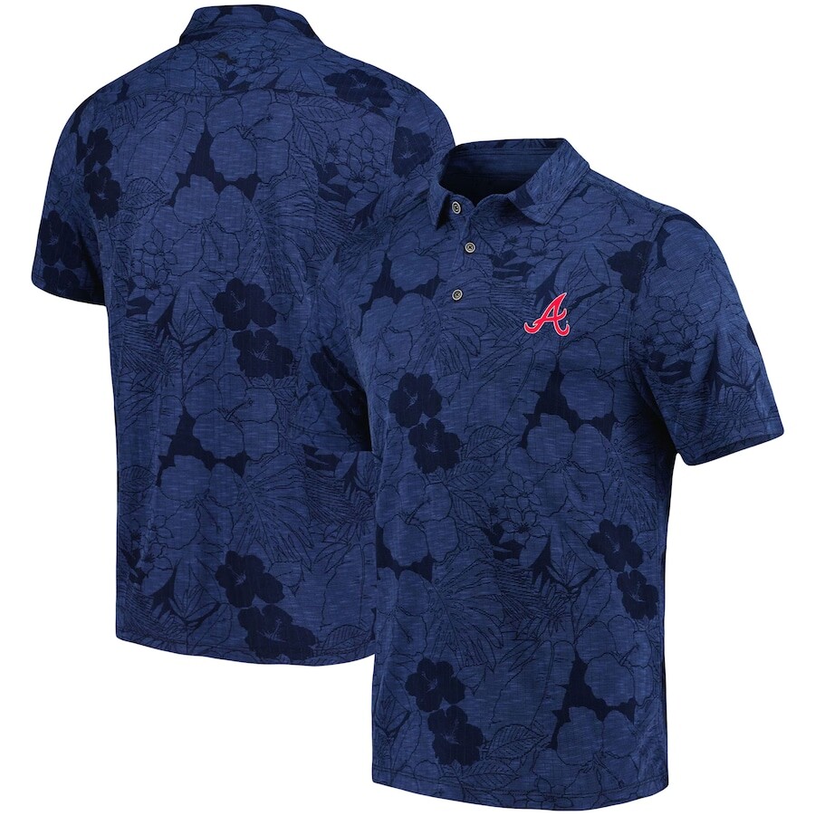 

Поло с коротким рукавом Tommy Bahama Atlanta Braves, нави