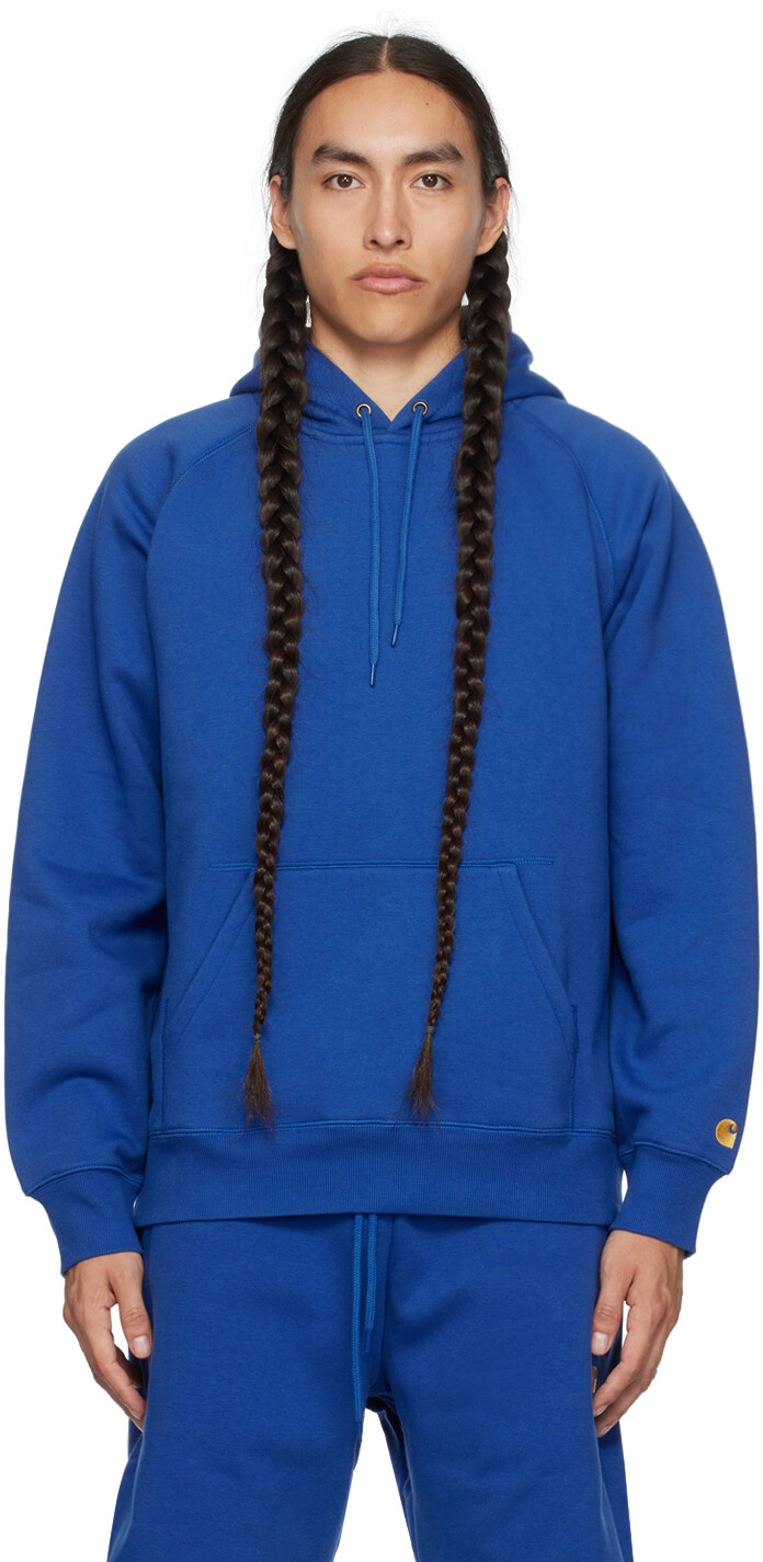 

Синяя толстовка Carhartt Work In Progress Chase, Синий, Синяя толстовка Carhartt Work In Progress Chase