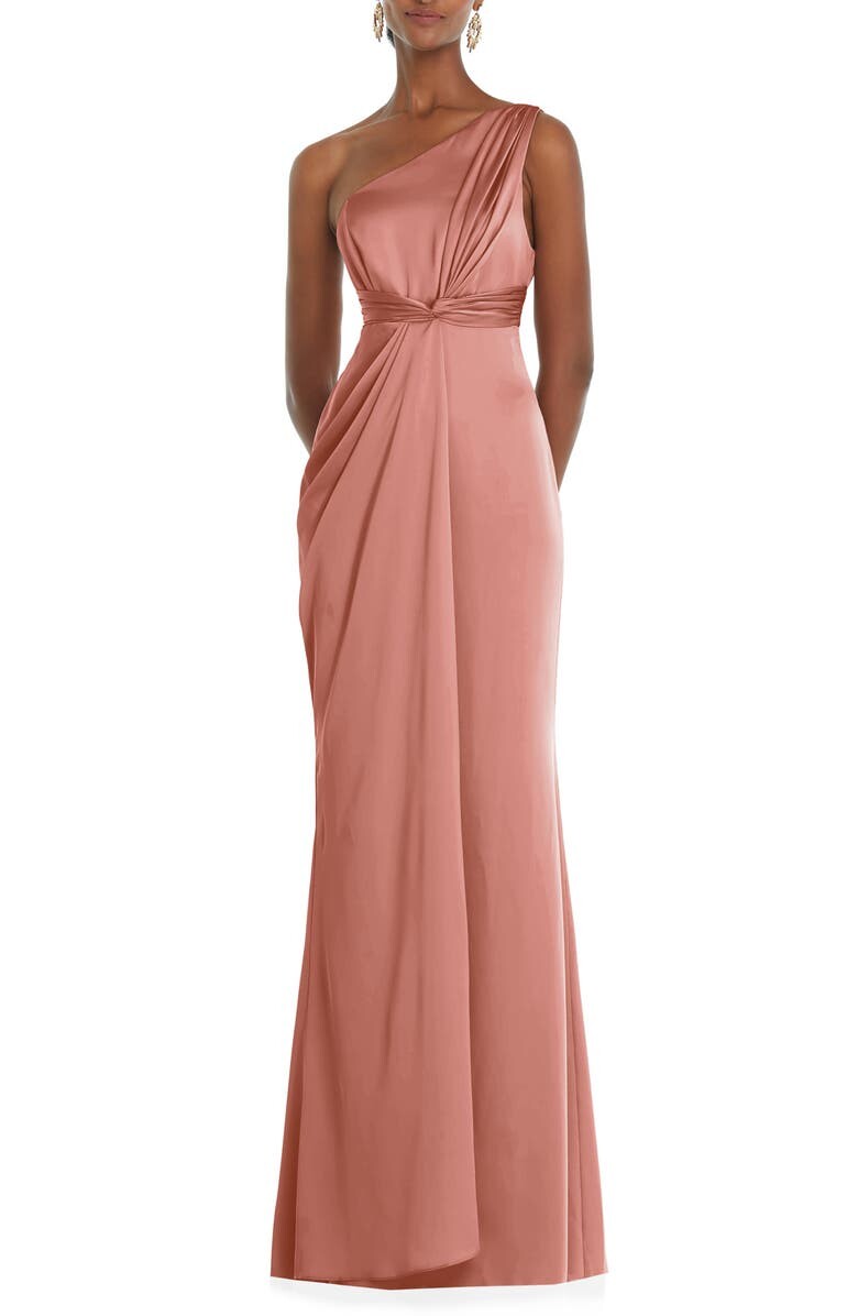 

Атласное платье на одно плечо DESSY COLLECTION