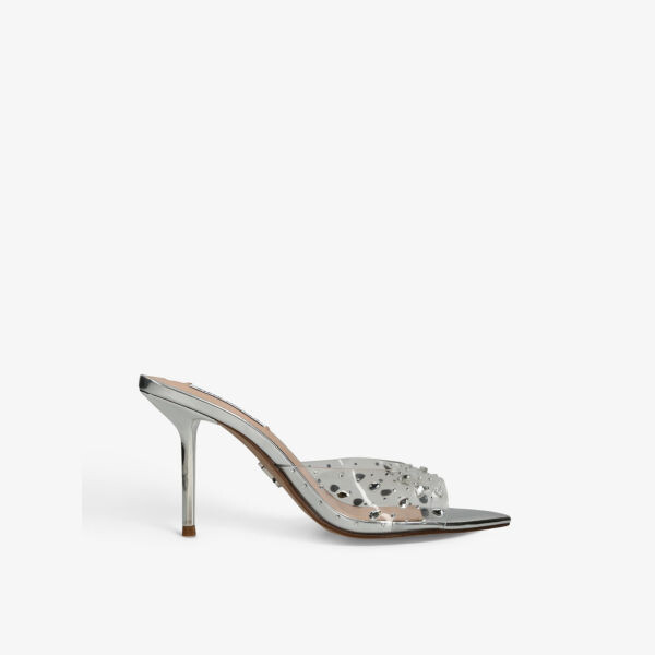 

Босоножки Foresee с металлизированной отделкой кристаллами Steve Madden, серебряный