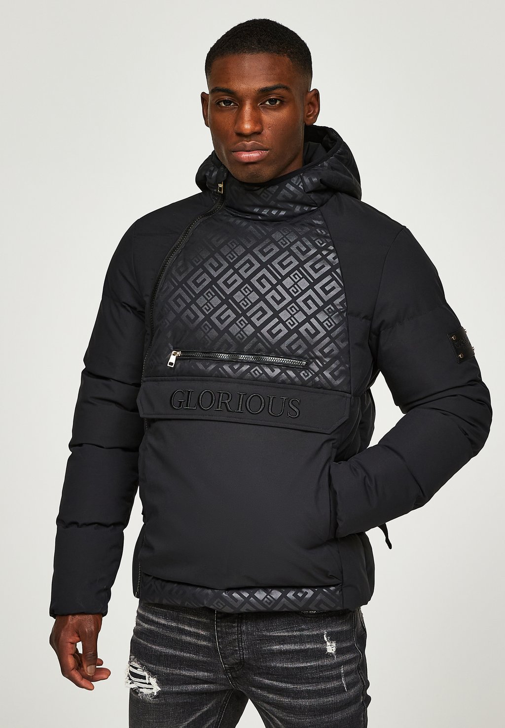 Зимняя куртка NADEO SHORT PUFFER JACKET Glorious Gangsta, черный