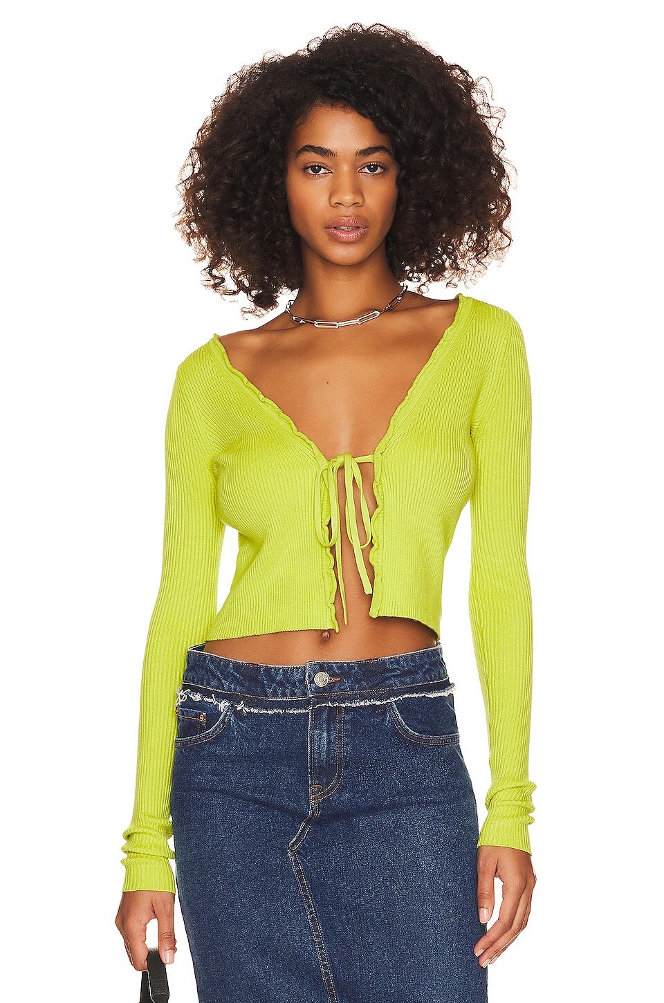 

Кардиган Lovers and Friends Halina Tie Front, цвет Lime Green