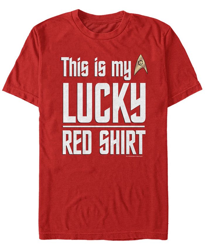 Мужская красная рубашка Star Trek The Original Series Lucky красная футболка с коротким рукавом Fifth Sun, красный