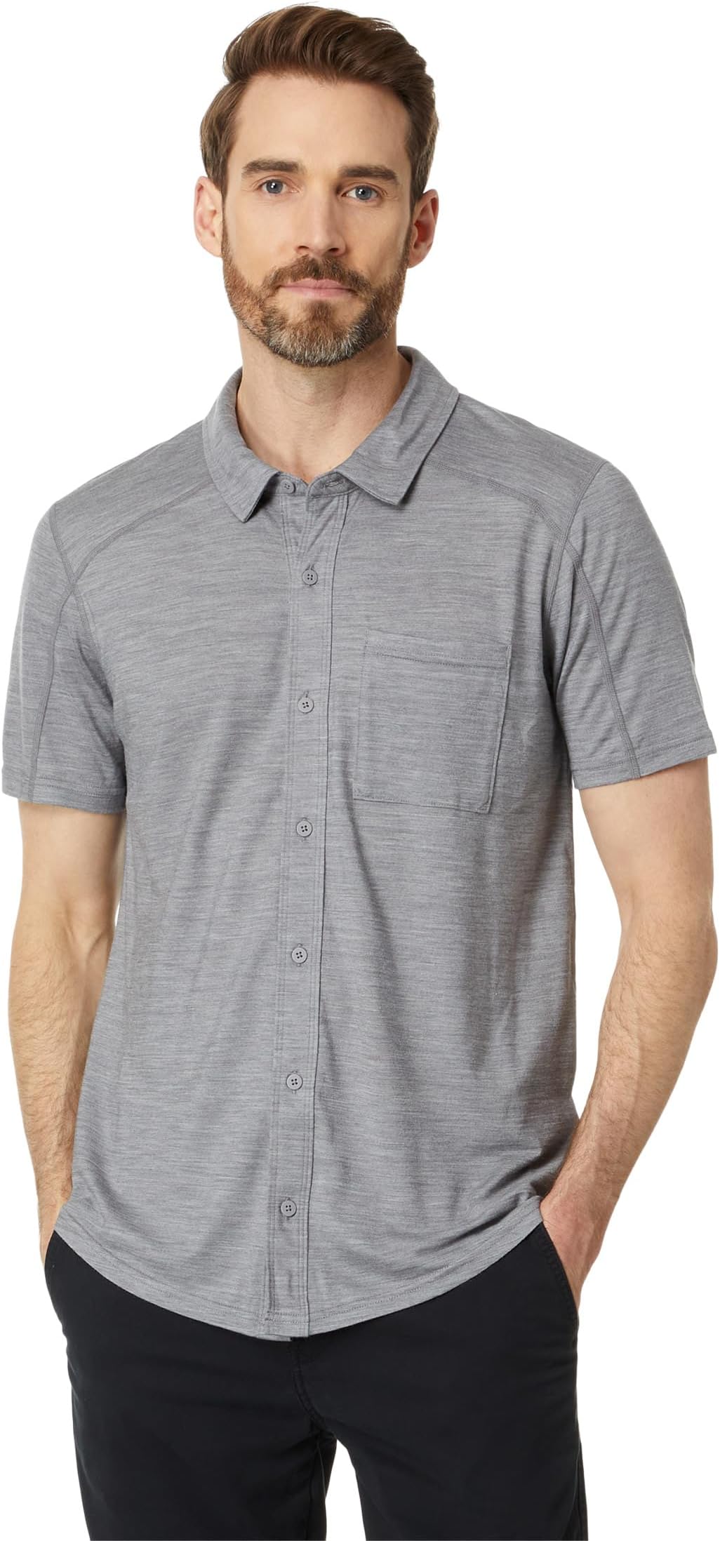 

Рубашка Smartwool Short Sleeve Button-Down, цвет Light Gray Heather