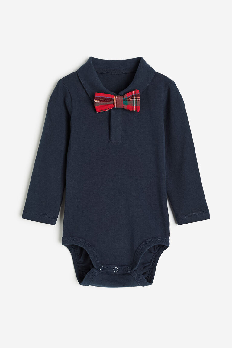 

Боди с галстуком-бабочкой H&M, синий