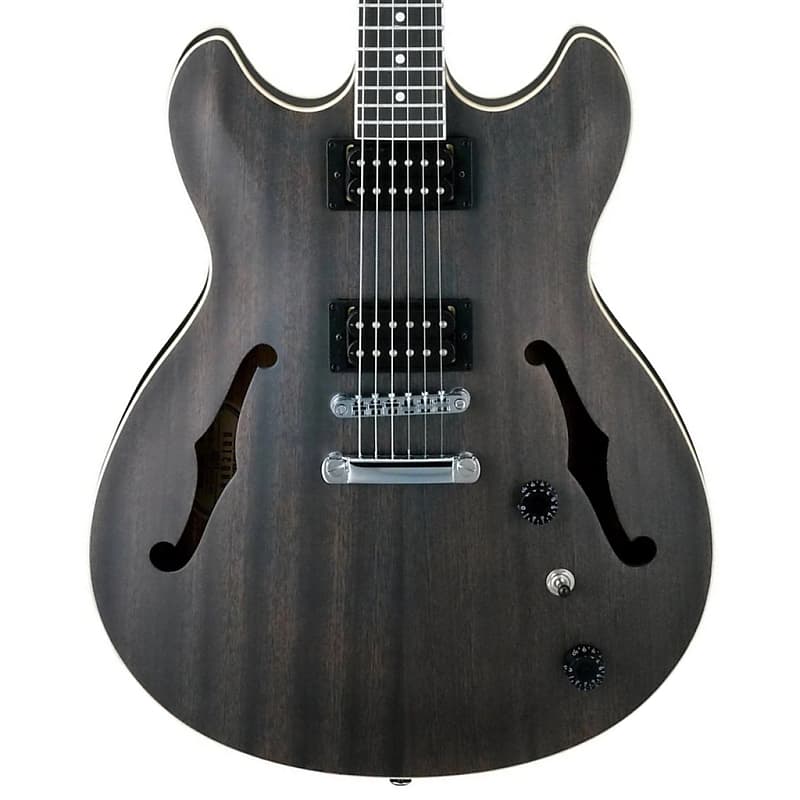 Электрогитара Ibanez AS53 Artcore Semi-Hollowbody Electric Guitar, Flat Transparent Black