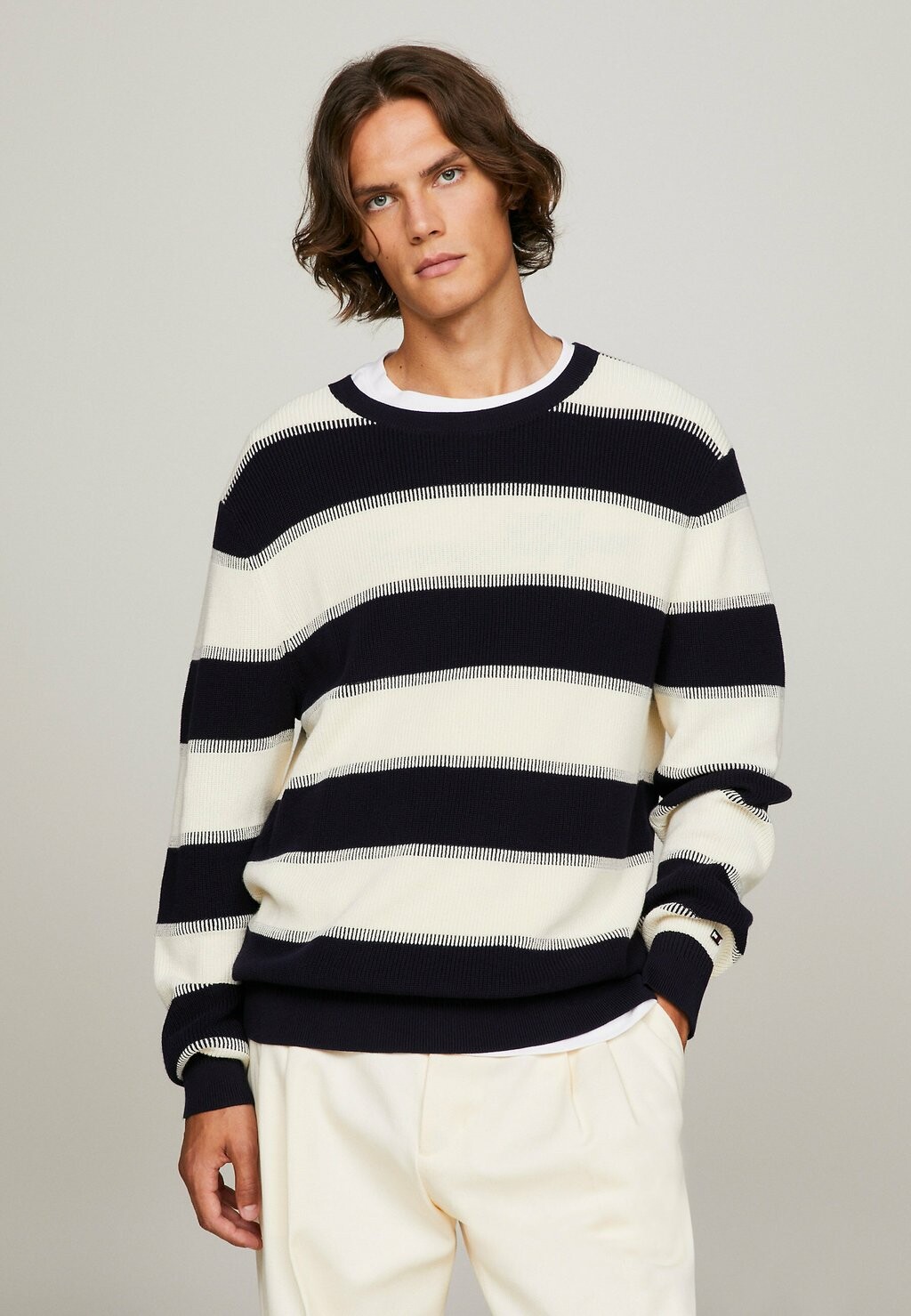 

Свитер STRIPE CREW NECK Tommy Hilfiger, бязь Desert Sky