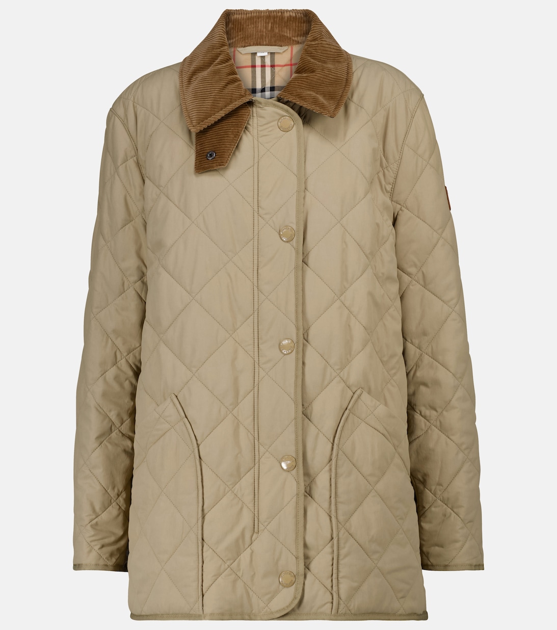 Стеганая куртка BURBERRY, бежевый стеганая куртка dranefeld с вельветовым воротником burberry бежевый