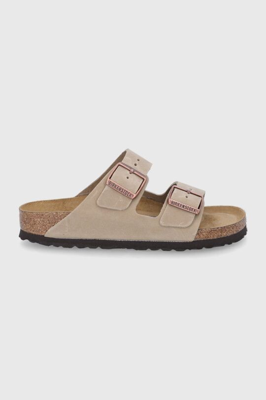 

Замшевые шлепанцы Arizona Birkenstock, бежевый