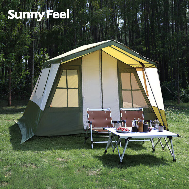 

Sunnyfeel двухслойная утолщенная солнцезащитная палатка для кемпинга/зеленого дома, палатка с навесом 550*316*205 см