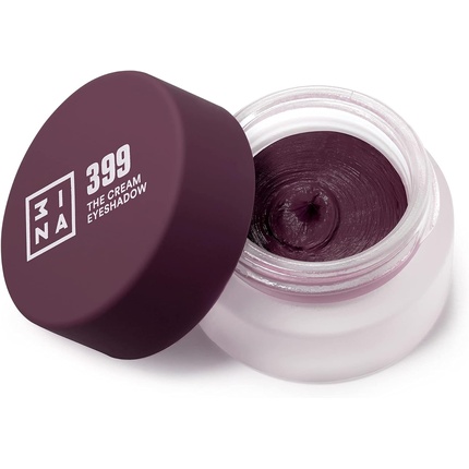 

3INA Makeup The Cream Shadow 399 Burgundy Стойкая 24 часа Водостойкая быстросохнущая формула Кремовая текстура Высокопигментированная матовая и мерцающая отделка