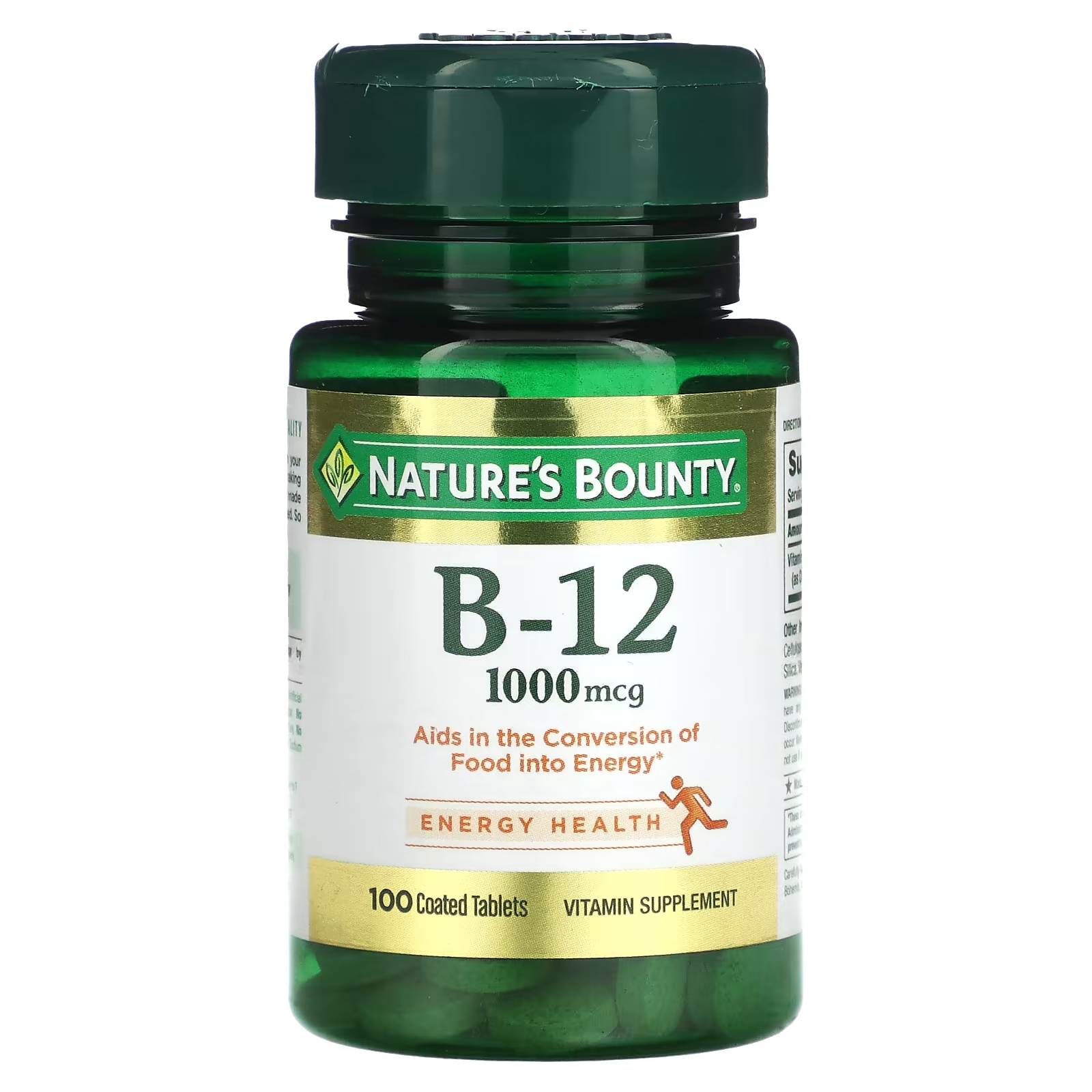 Витамин B-12 1000 мкг Nature's Bounty, 100 таблеток nature s bounty b 12 1000 мкг 200 таблеток с оболочкой