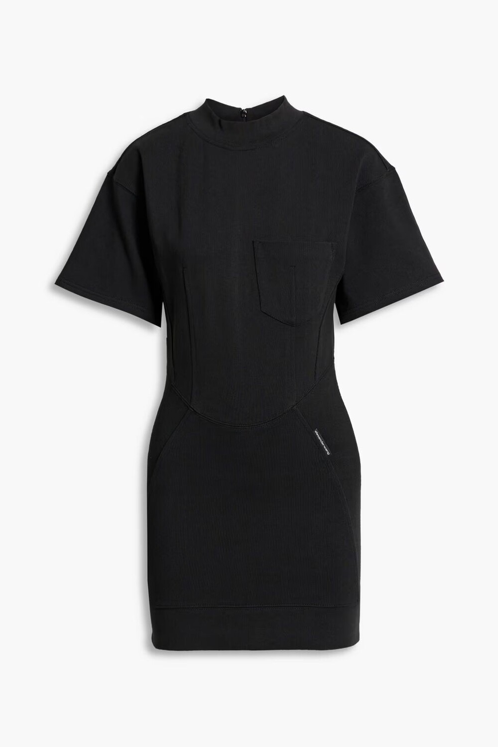 

Хлопковое мини-платье Alexanderwang.T, черный