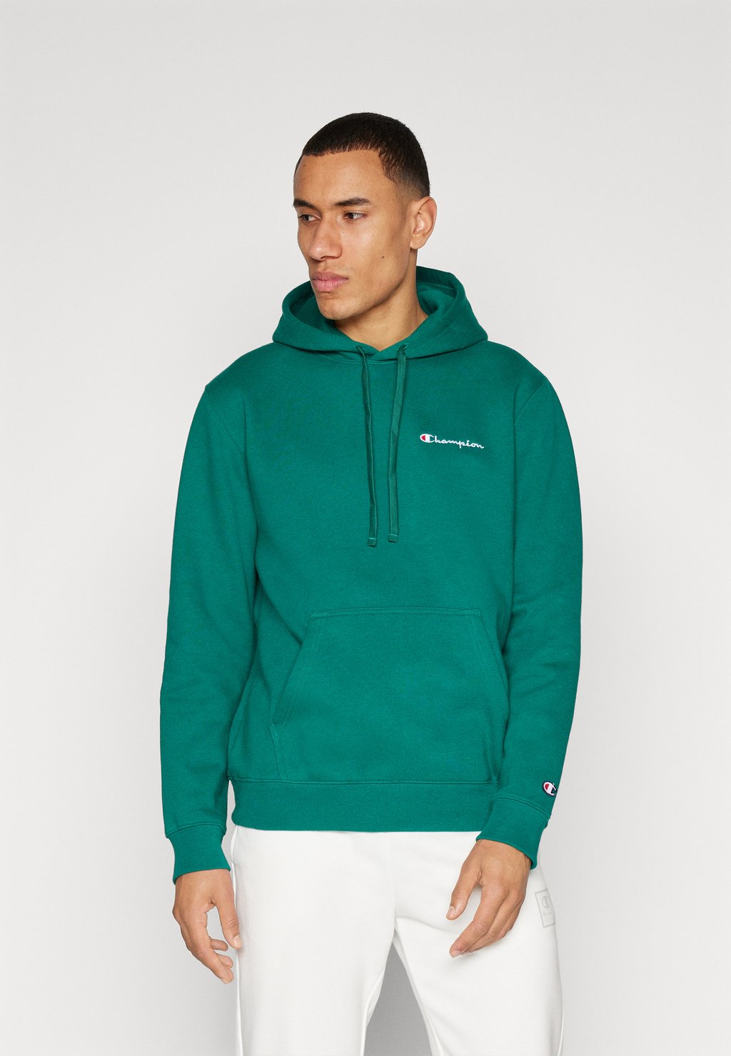 цена Толстовка с капюшоном Icons Hooded Small Logo Champion, цвет dark green